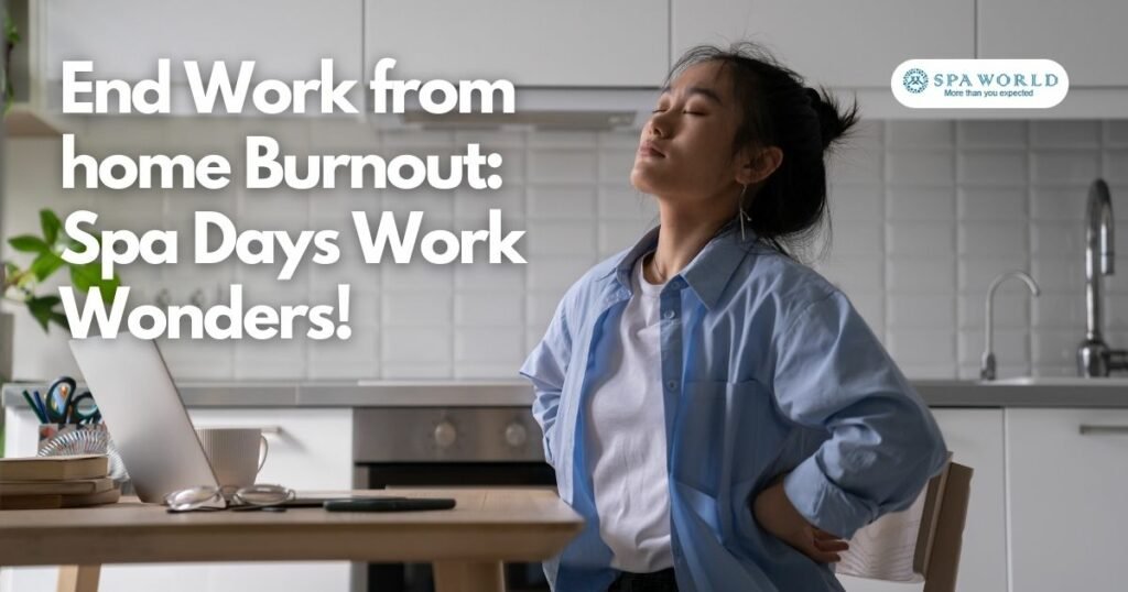 girl tried sitting on a table working from home