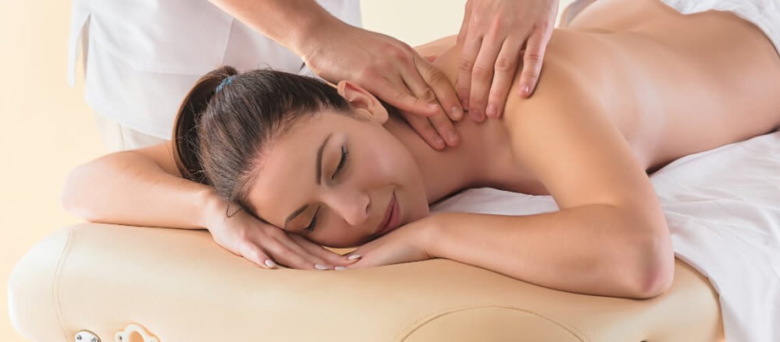 girl at her first massage