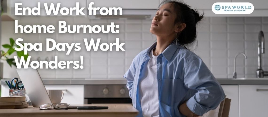 girl tried sitting on a table working from home